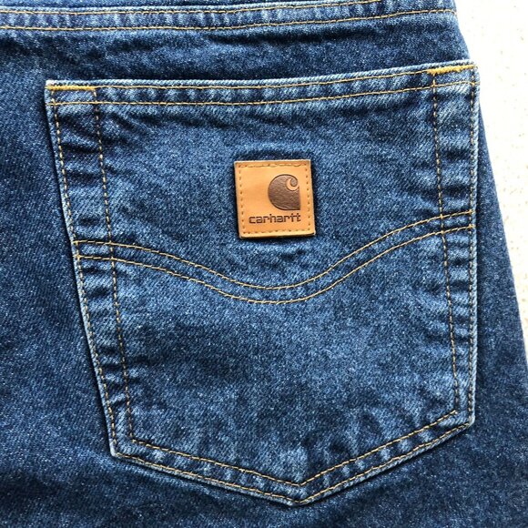 Carhartt Mens Workwear Jeans Size 42x30 B18 DST Traditional Fit Irregular Blue - Picture 13 of 16